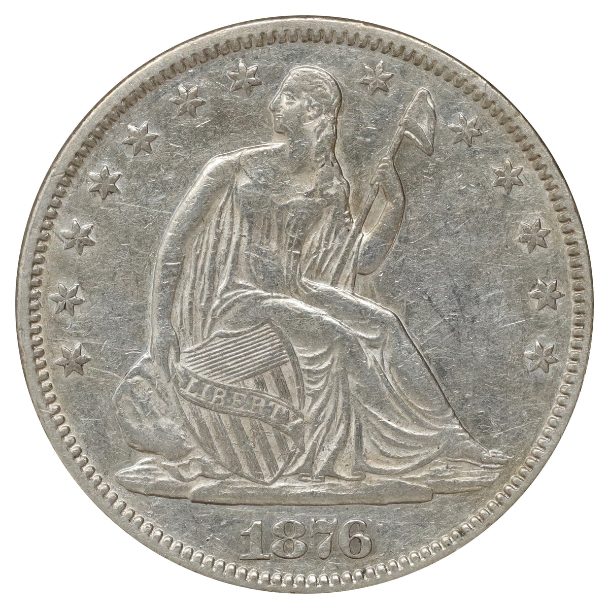 1876 USA Half Dollar Extra Fine (EF40) $