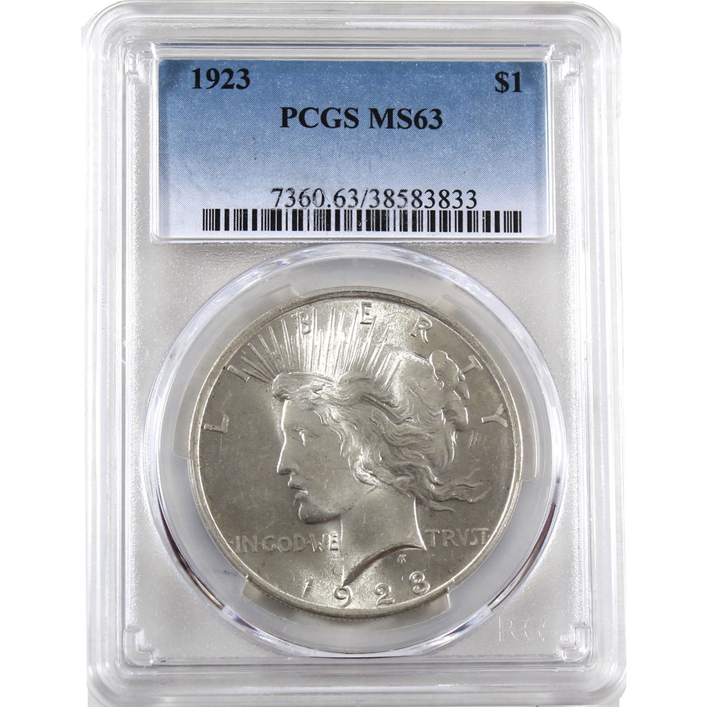 1923 USA Dollar PCGS Certified MS63