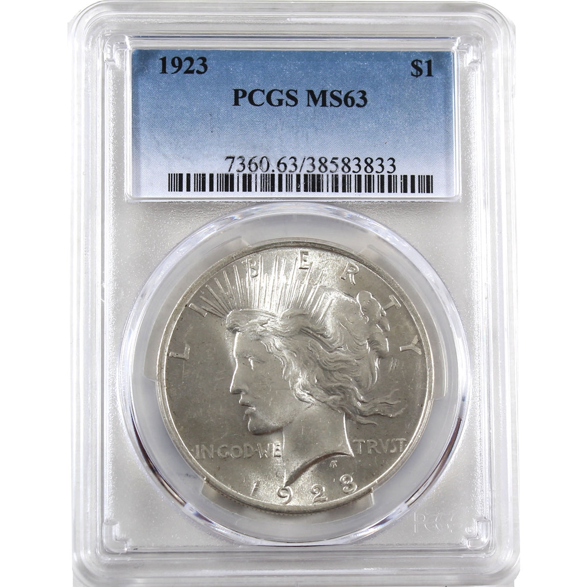 1923 USA Dollar PCGS Certified MS63
