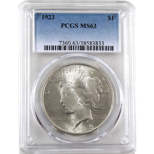 1923 USA Dollar PCGS Certified MS63