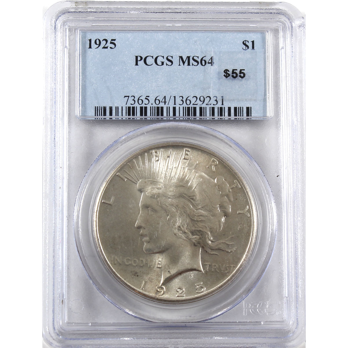 1925 USA Dollar PCGS Certified MS64