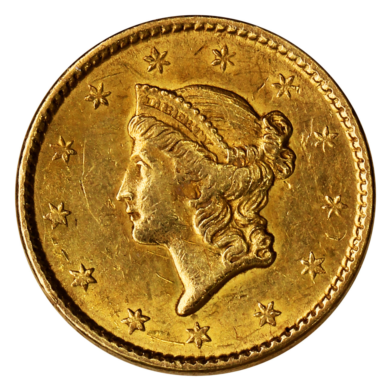 1851 USA Gold Dollar EF-AU (EF45)