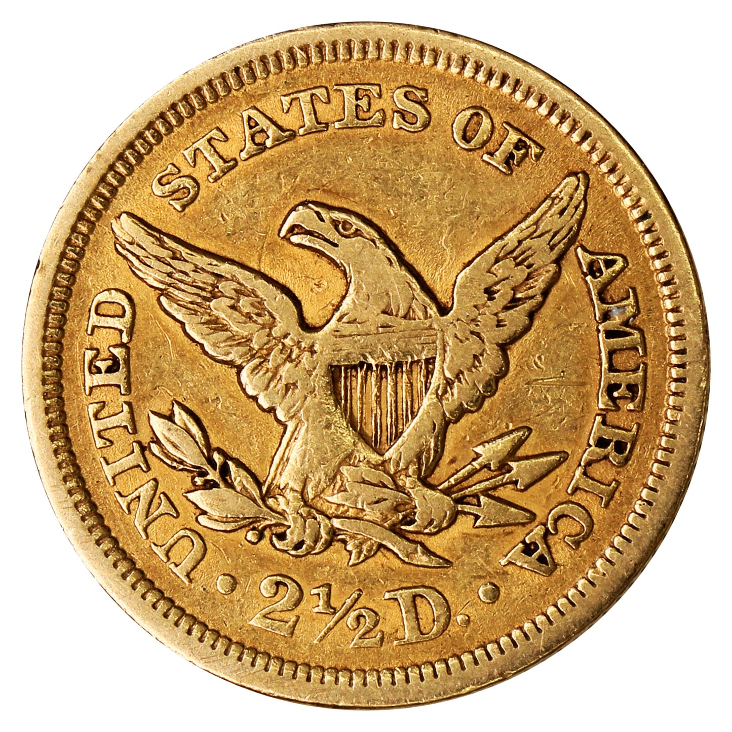 1853 USA $2.50 Gold Quarter Eagle VF-EF (VF30)