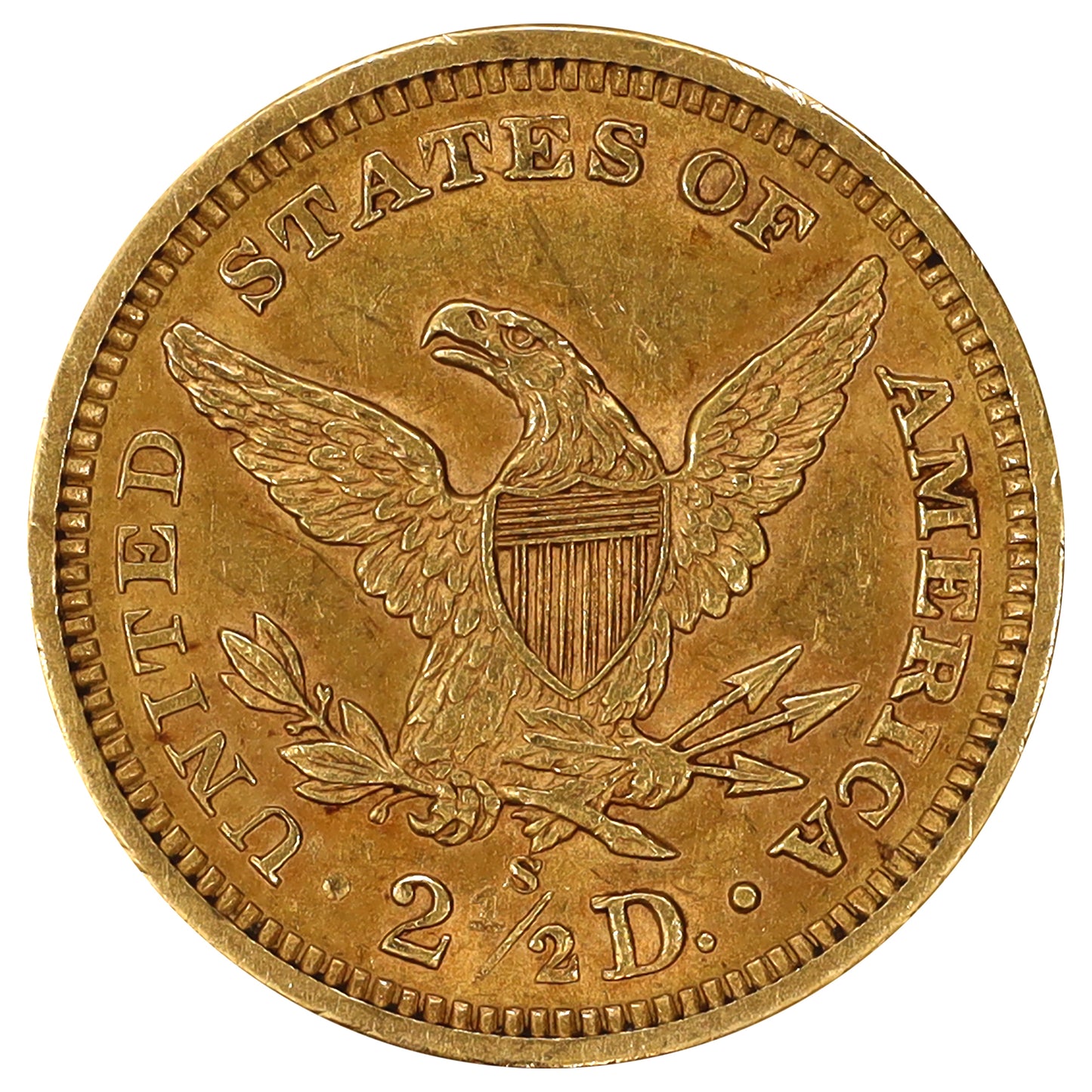 1878 S USA $2.50 Gold Quarter Eagle AU-UNC (AU55)
