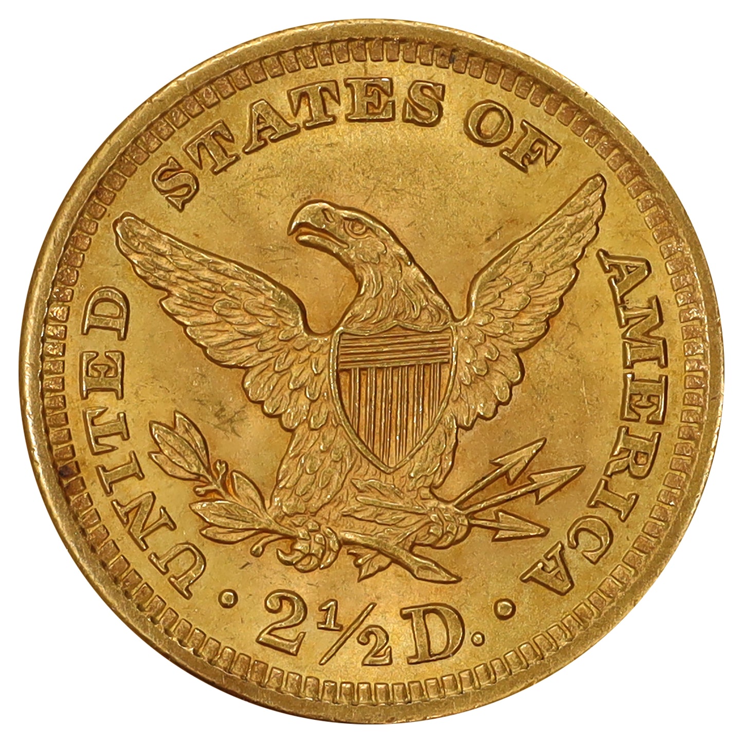 1902 USA $2.50 Gold Quarter Eagle Brilliant Uncirculated (MS63)