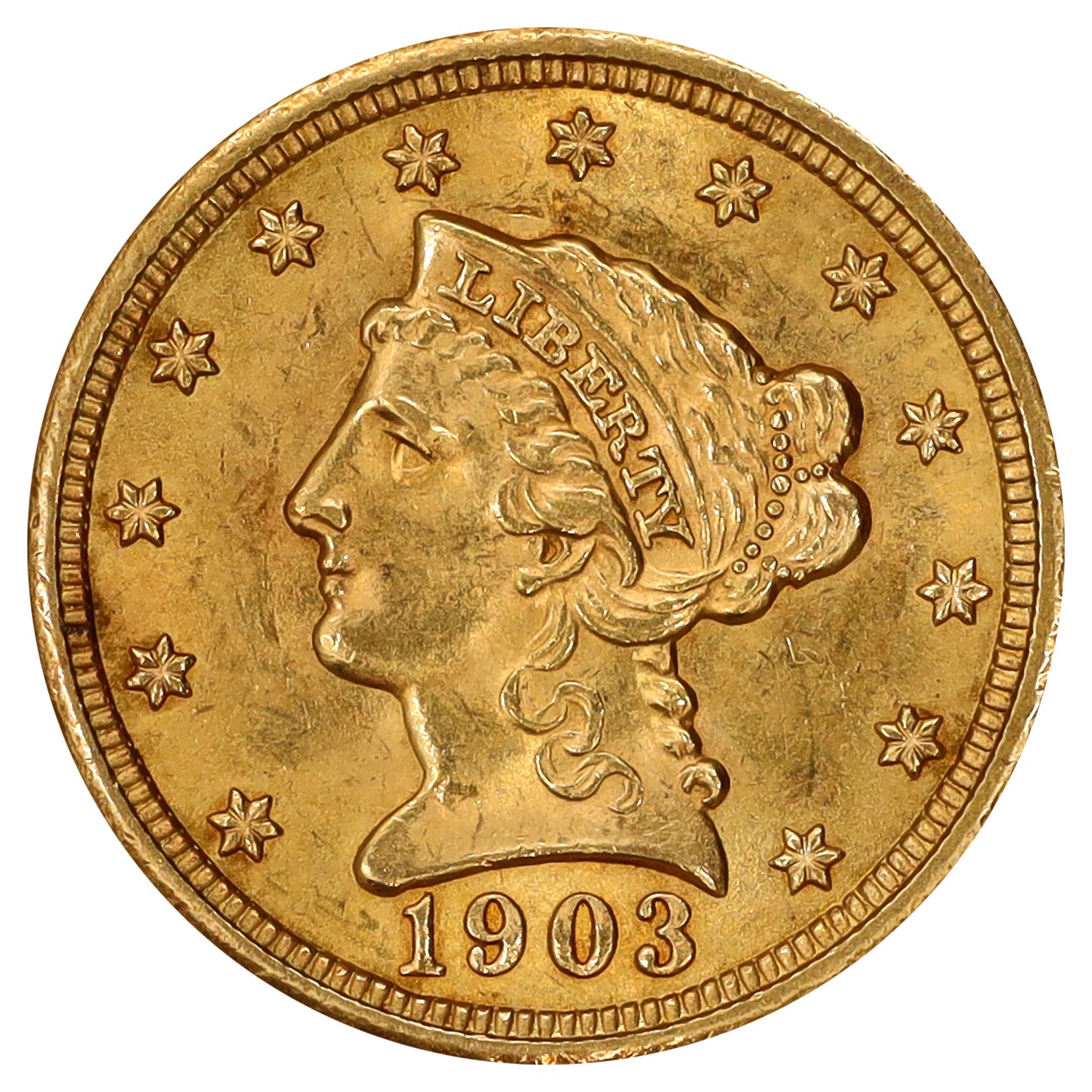 1903 USA $2.50 Gold Quarter Eagle Brilliant Uncirculated (MS63)