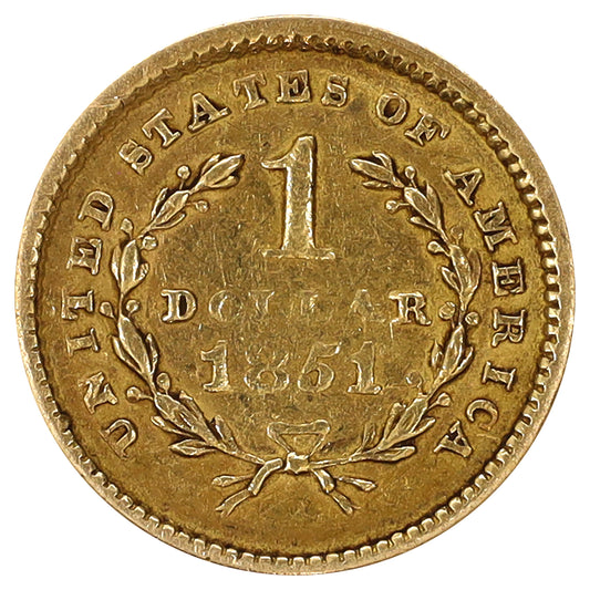 1851 USA Gold Dollar VF-EF (VF30)