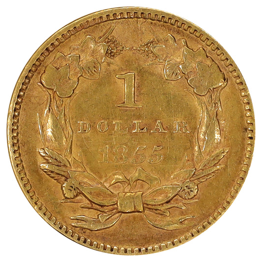 1855 USA Gold Dollar EF-AU (EF45)