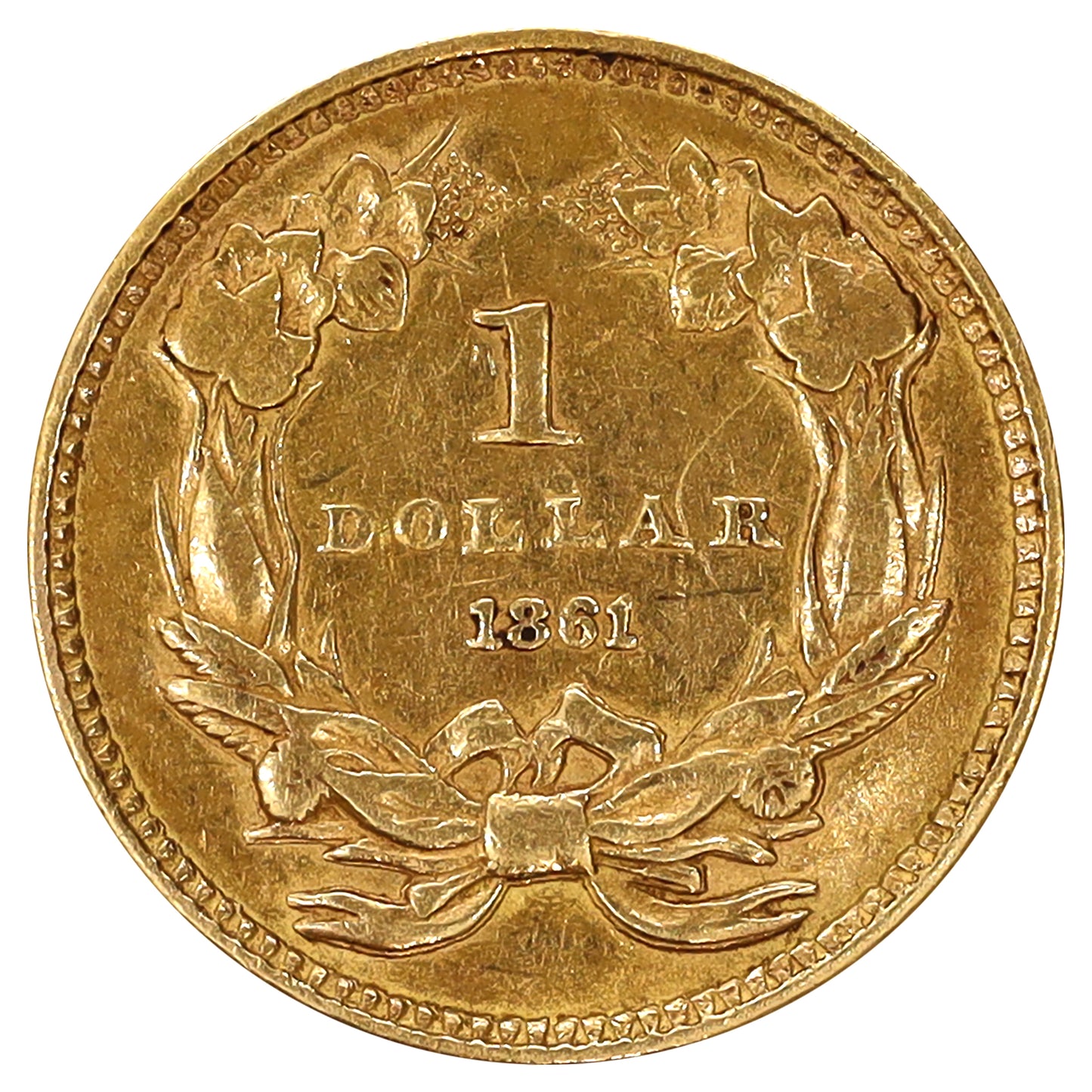 1861 USA Gold Dollar EF-AU (EF45)