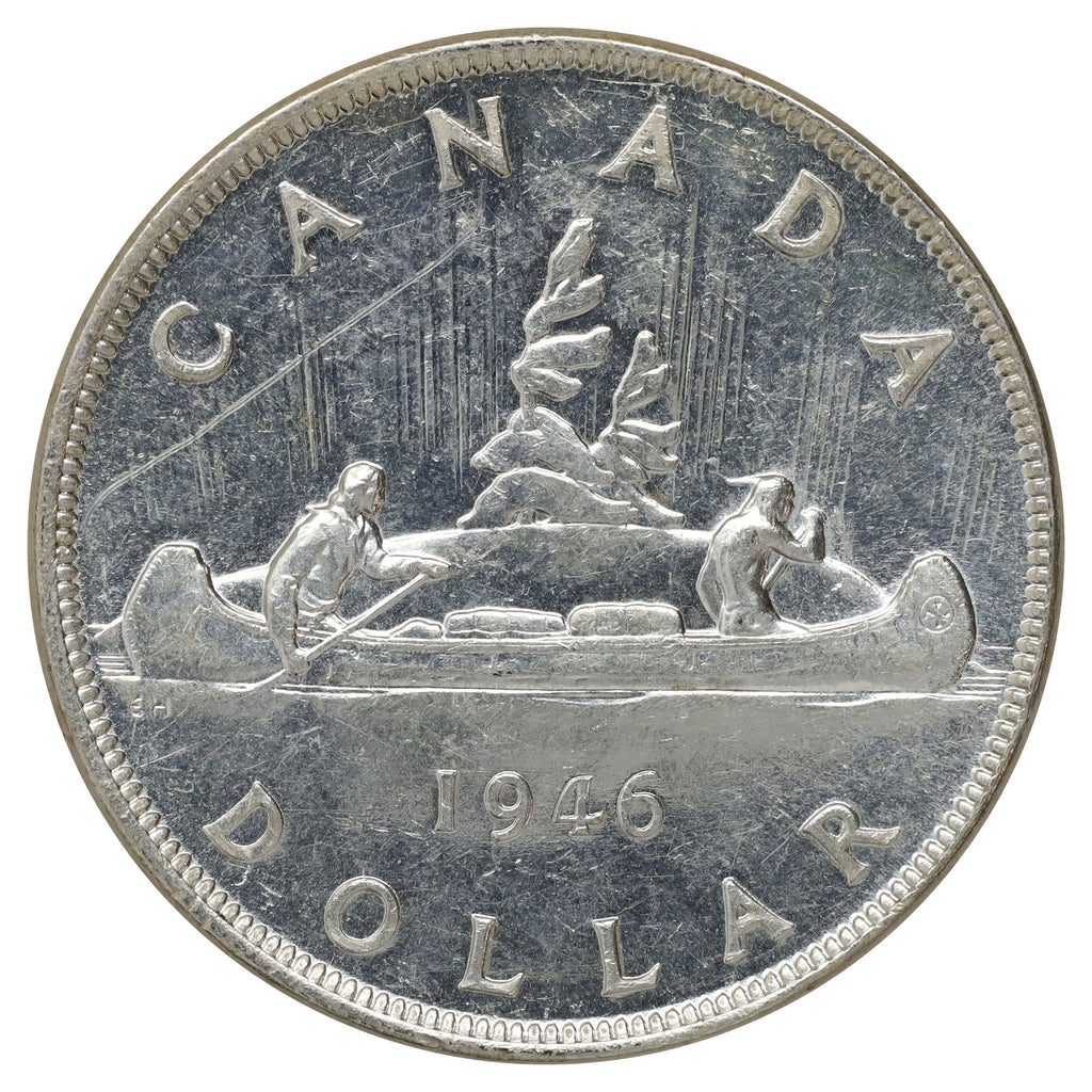 1946 Canada Dollar AU-UNC (AU55) Scratched