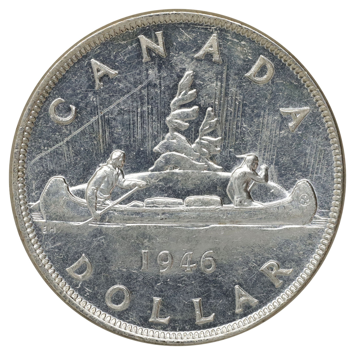 1946 Canada Dollar AU-UNC (AU55) Scratched