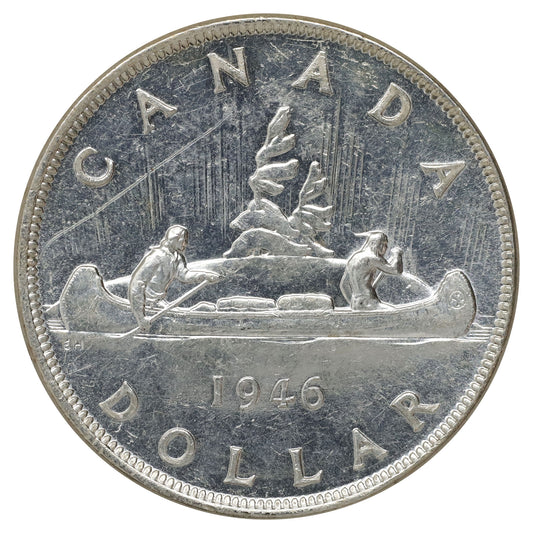 1946 Canada Dollar AU-UNC (AU55) Scratched