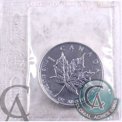 1992 Canada $5 1oz Silver Maple Leaf SEALED (No Tax) Light Toning/Spots