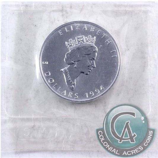 1994 Canada 1oz. Silver Maple Leaf SEALED (No Tax) May be lightly toned