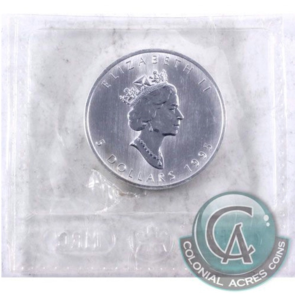 1995 Canada 1oz. Silver Maple Leaf SEALED (No Tax) May be lightly toned