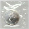 1998 Canada $5 1oz Silver Maple Leaf SEALED (No Tax) Lightly Toned/Yellowing Seal