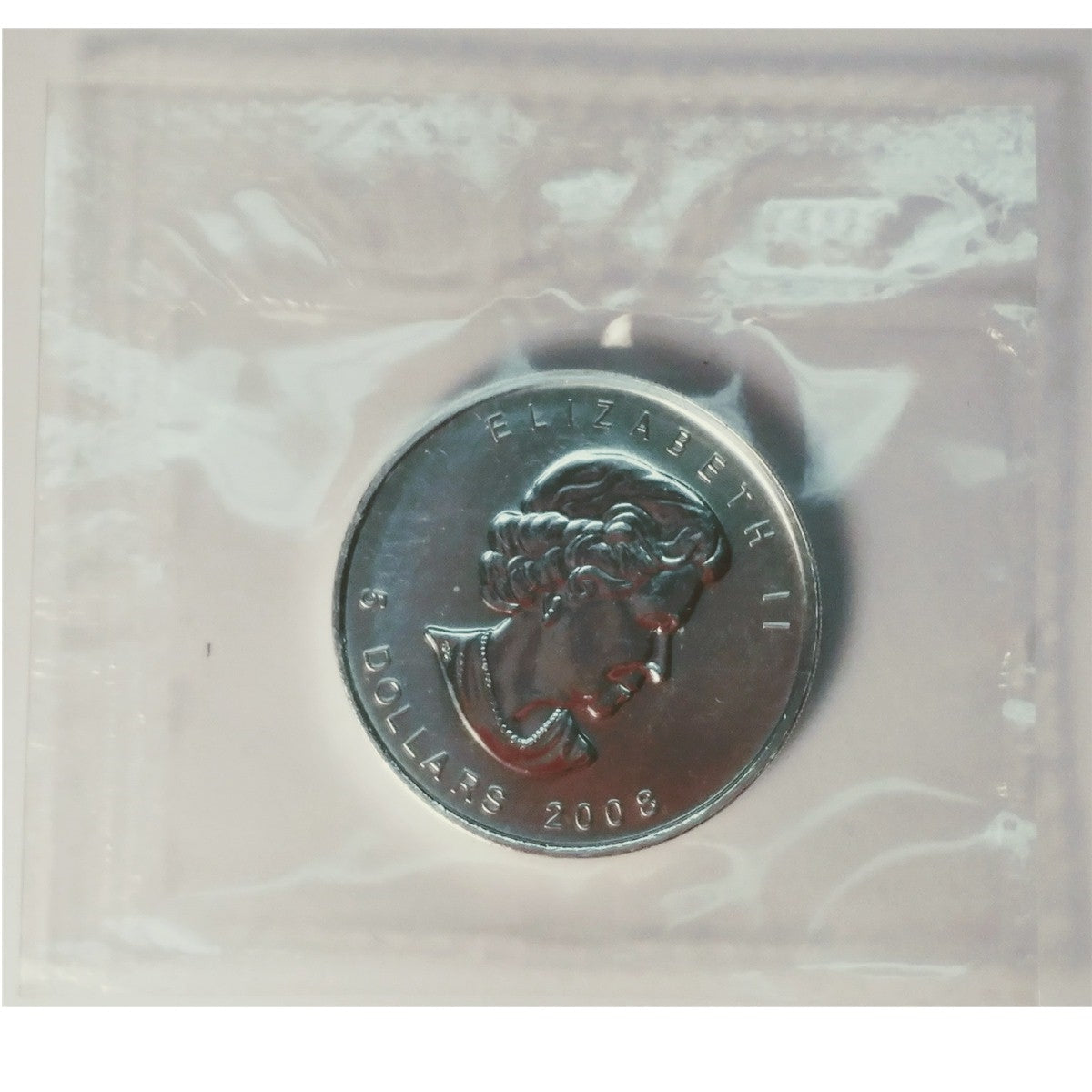 2008 Canada $5 1oz Silver Maple Leaf SEALED (No Tax) Light Toning/Spots
