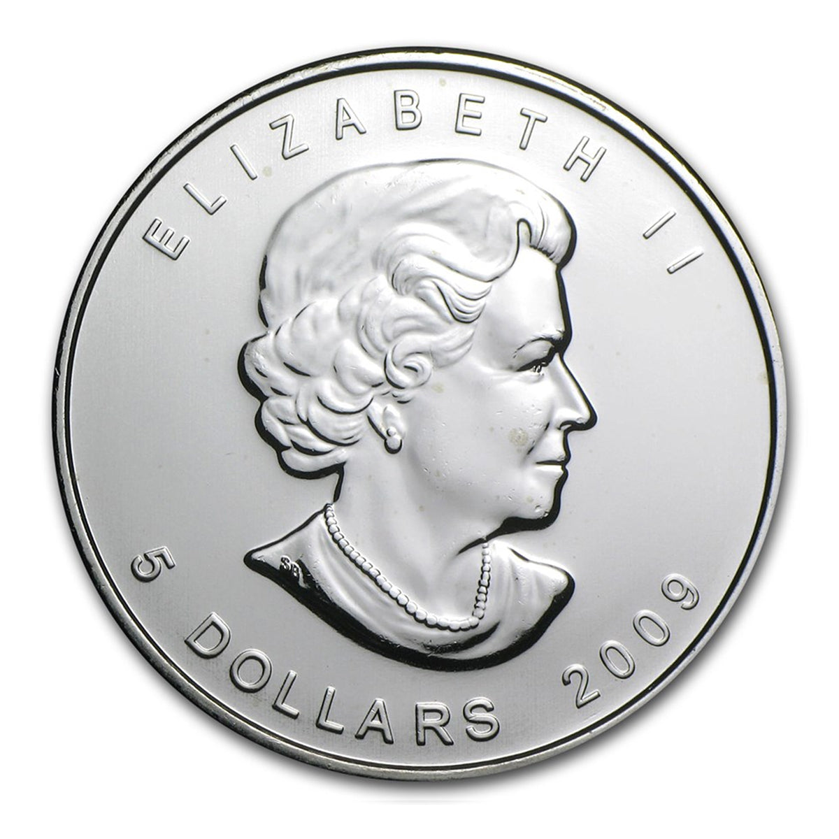2009 Canada $5 1oz. Silver Maple Leaf (No Tax) WITH CAPSULE (may have light toning)