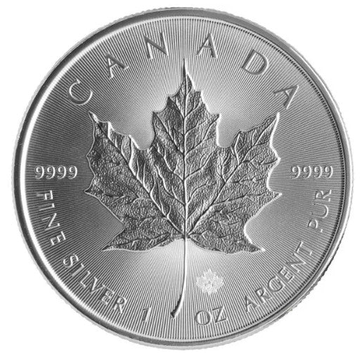 2014 Canada $5 1oz. Silver Maple Leaf (No Tax) WITH CAPSULE (lightly toned)