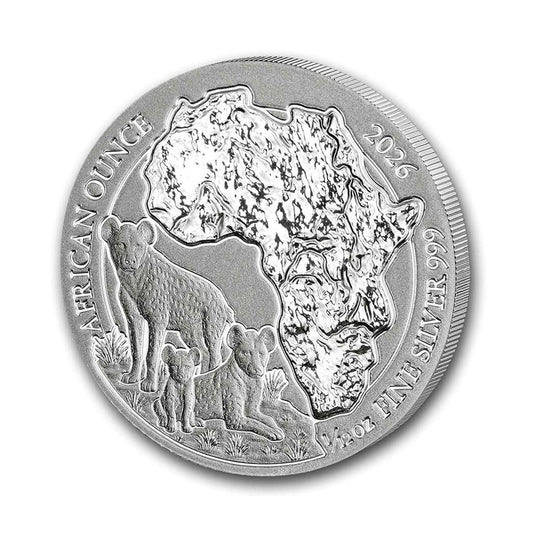 2026 Rwanda 10 RWF Francs Spotted Hyena 1/12oz .999 Fine Silver (No Tax)