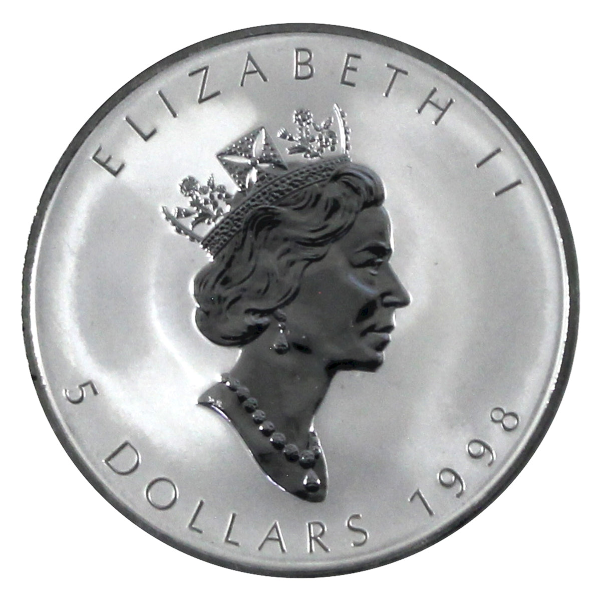 1998 Canada $5 RCMP Privy 1oz .9999 Silver Maple (No Tax) COIN ONLY - Flaws