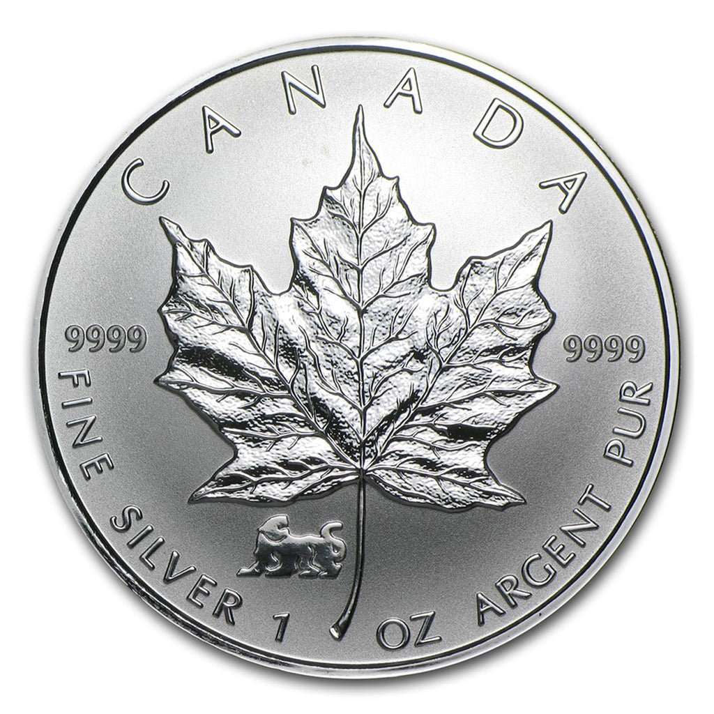 1998 Canada $5 Tiger Privy 1oz Silver Maple Leaf (TAX Exempt)
