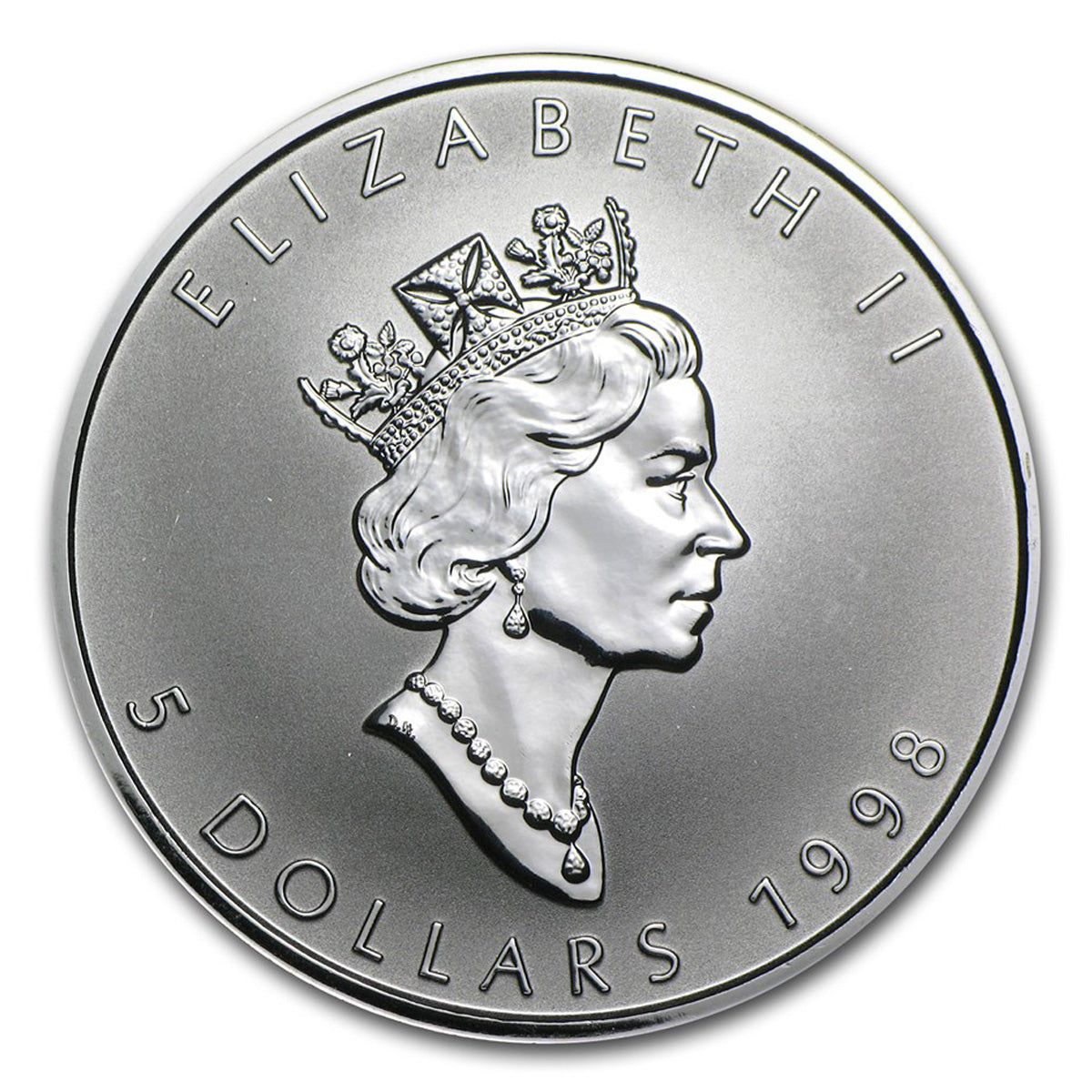 1998 Canada $5 Tiger Privy 1oz Silver Maple Leaf (TAX Exempt) May