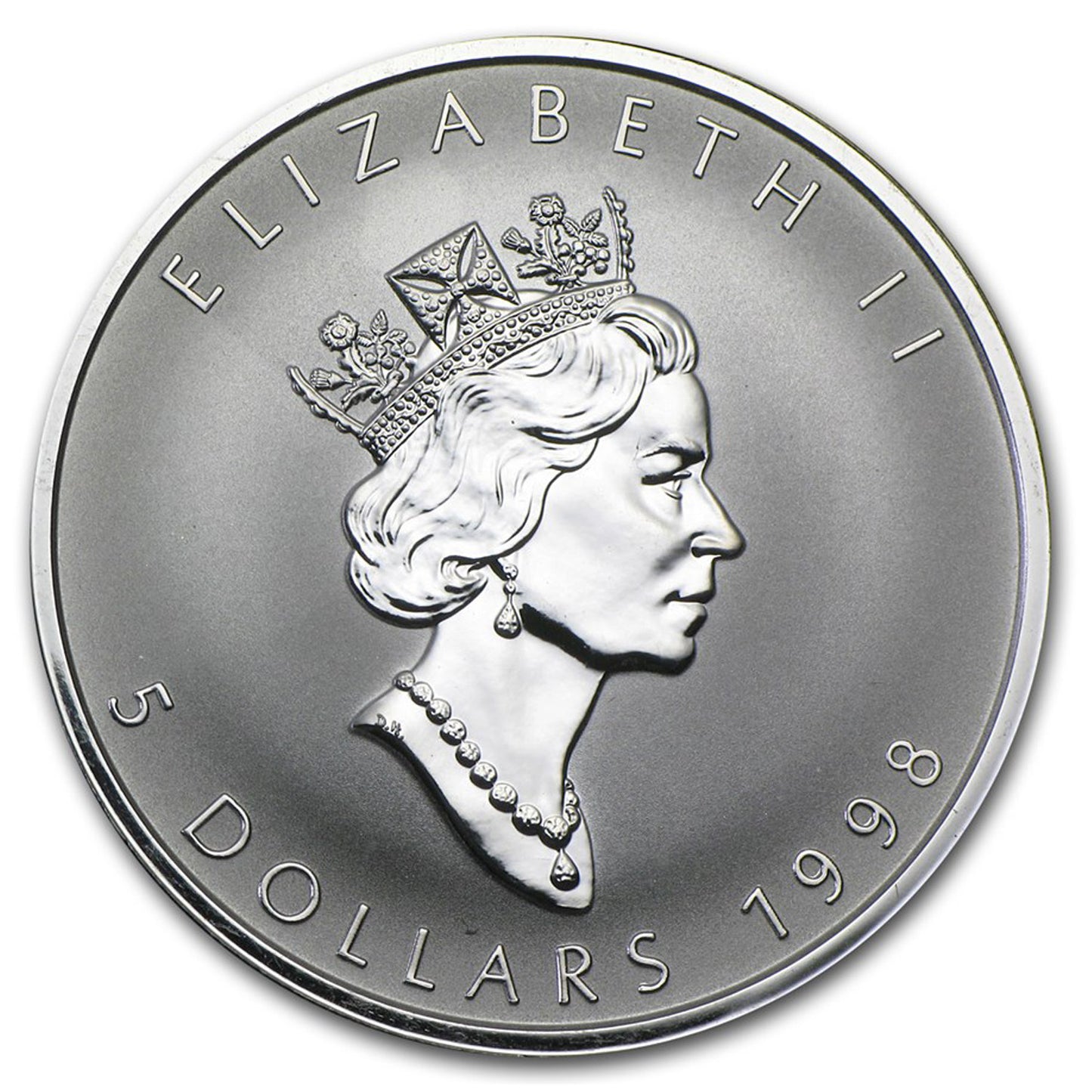 1998 Canada $5 Titanic Privy 1oz .9999 Silver Maple Leaf (No Tax) Minor Rubbing