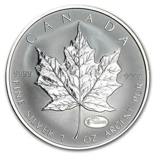 2000 Canada $5 Hannover EXPO Privy Silver Maple Leaf (Tax Exempt)