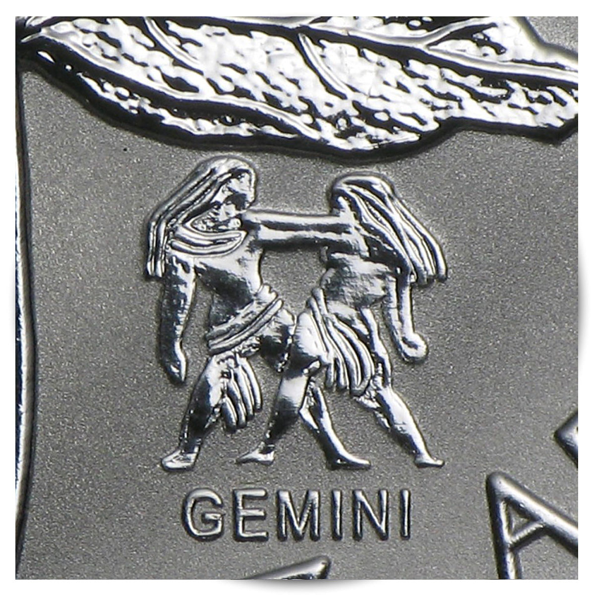 2004 Canada Gemini Privy Mark 1oz. Silver Maple Leaf (TAX Exempt) Lightly Toned