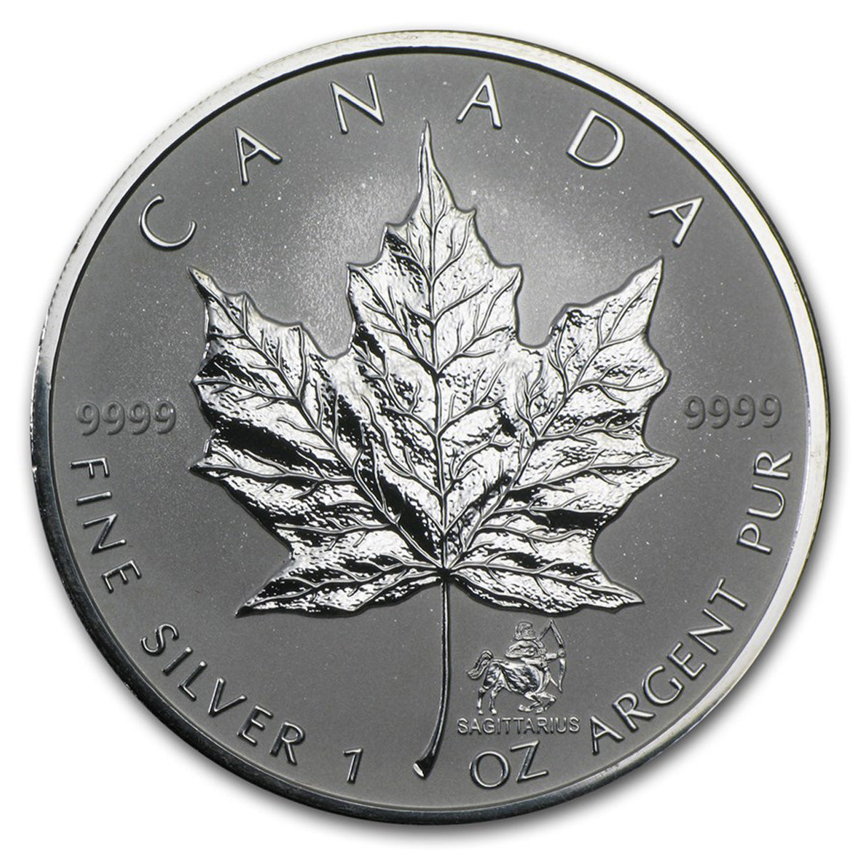 2004 Canada Sagittarius Privy Silver Maple Leaf (TAX Exempt) Edge Toning