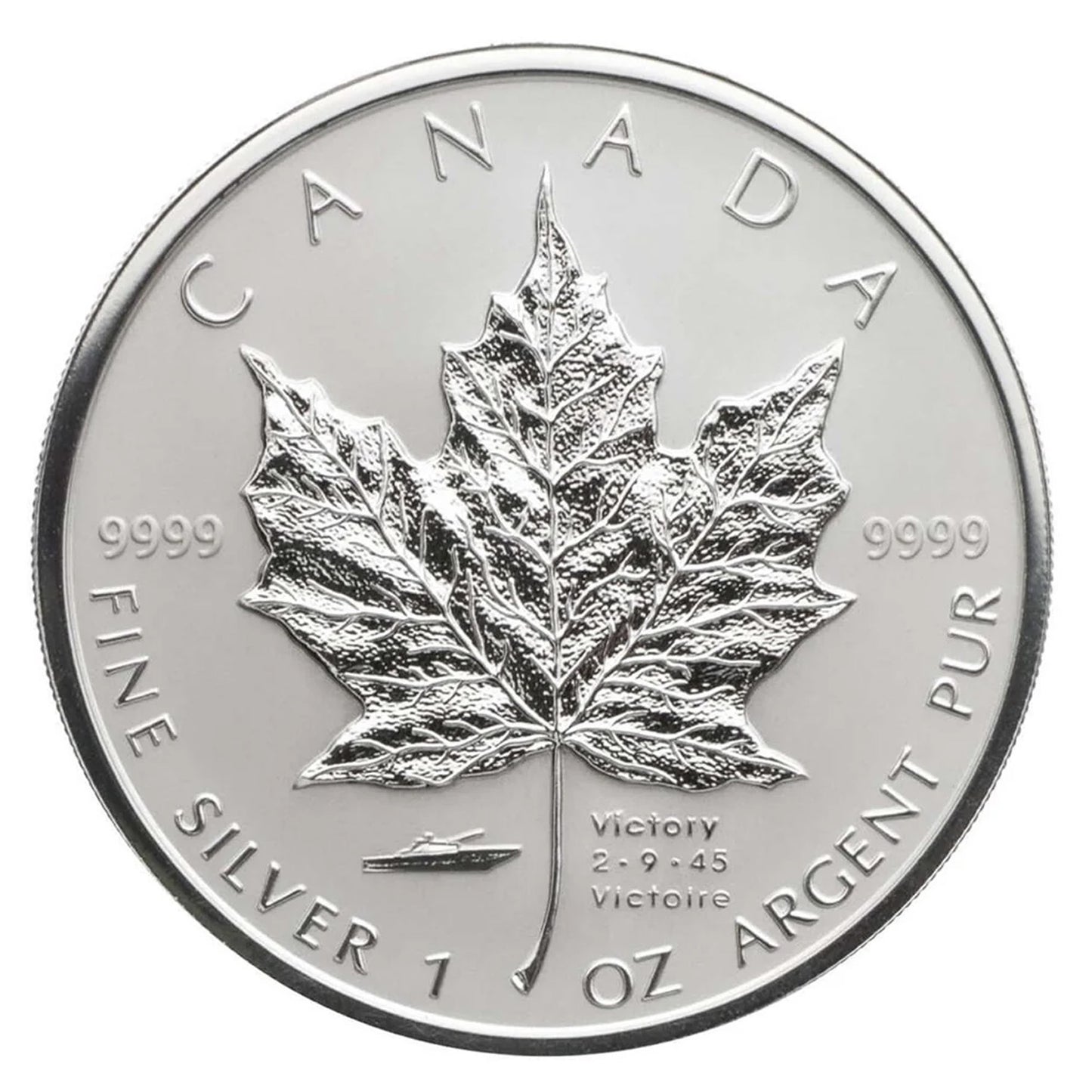 2005 Canada V-J Day (Victory) Privy 1oz SML (TAX Exempt) COIN ONLY