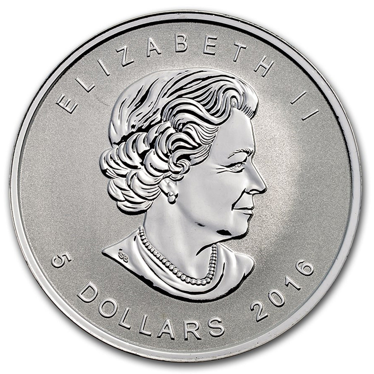 2016 Canada $5 Bigfoot Privy 1oz Silver Maple Leaf (No Tax) Lightly Toned Spots