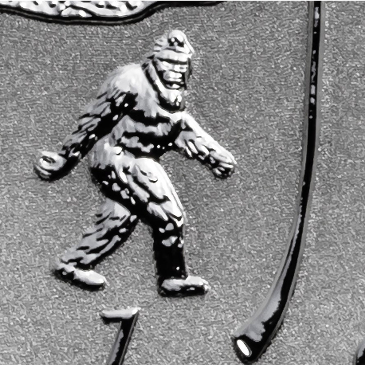 2016 Canada $5 Bigfoot Privy 1oz Silver Maple Leaf (No Tax) Lightly Toned Spots