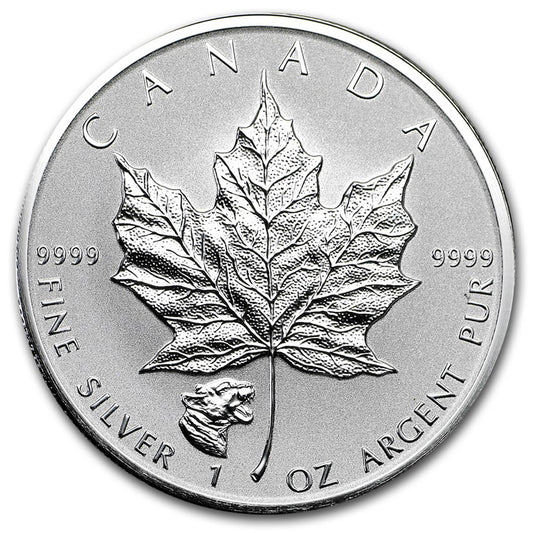 2017 Canada $5 Growling Cougar Privy 1oz SML (No Tax) Lightly Toned