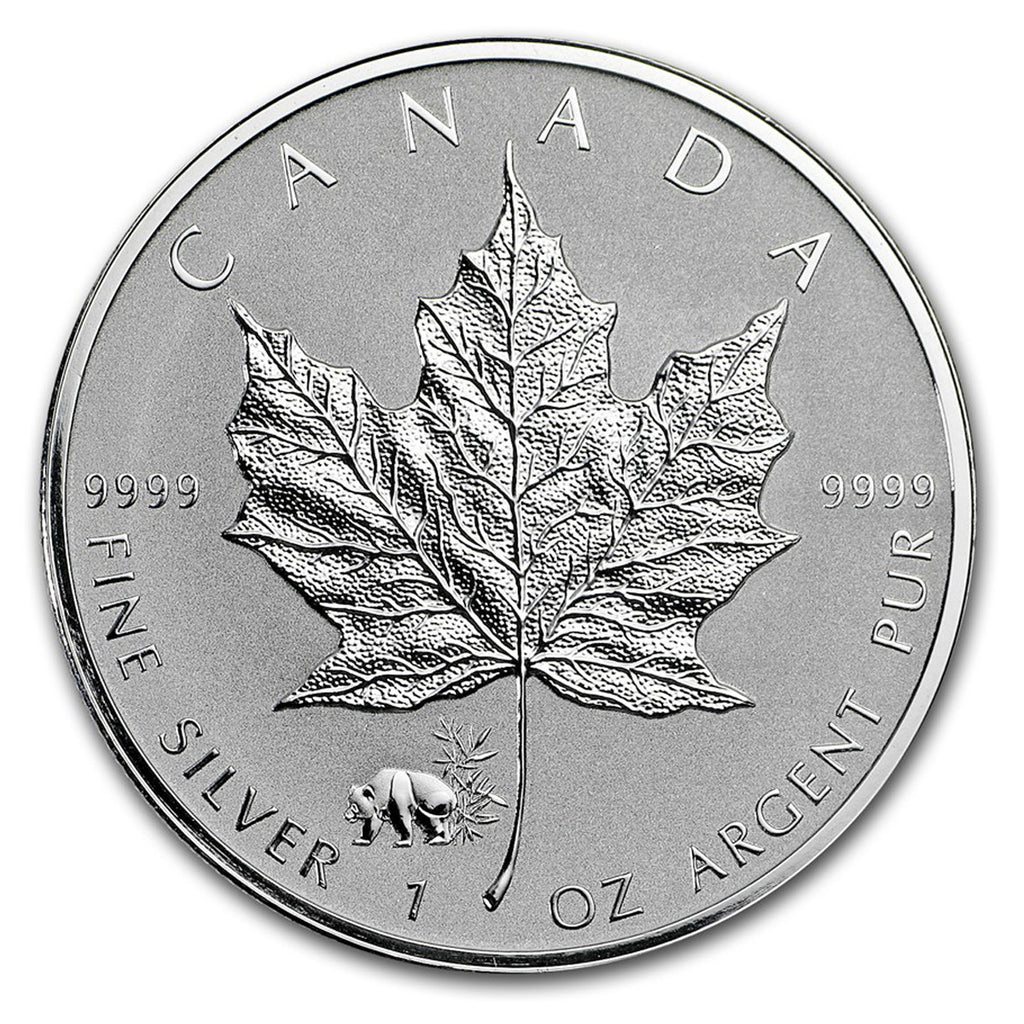 2017 Canada $5 Panda Privy 1oz Silver Maple Leaf (No Tax) Rim toning