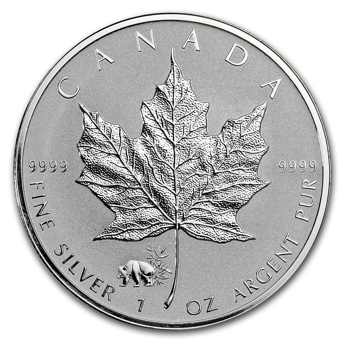 2017 Canada $5 Panda Privy 1oz Silver Maple Leaf (No Tax) Rim toning