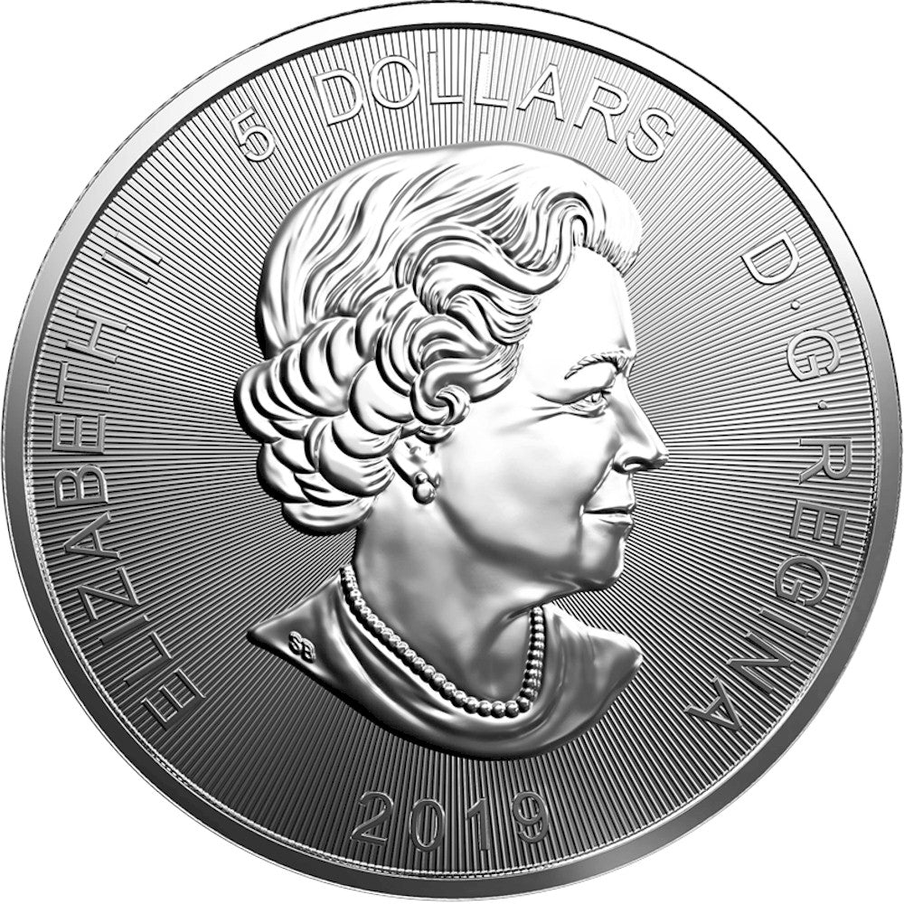 2019 Canada $5 Predator Series - Grizzly Bear 1oz. Fine Silver (No Tax) Scr/Scuff