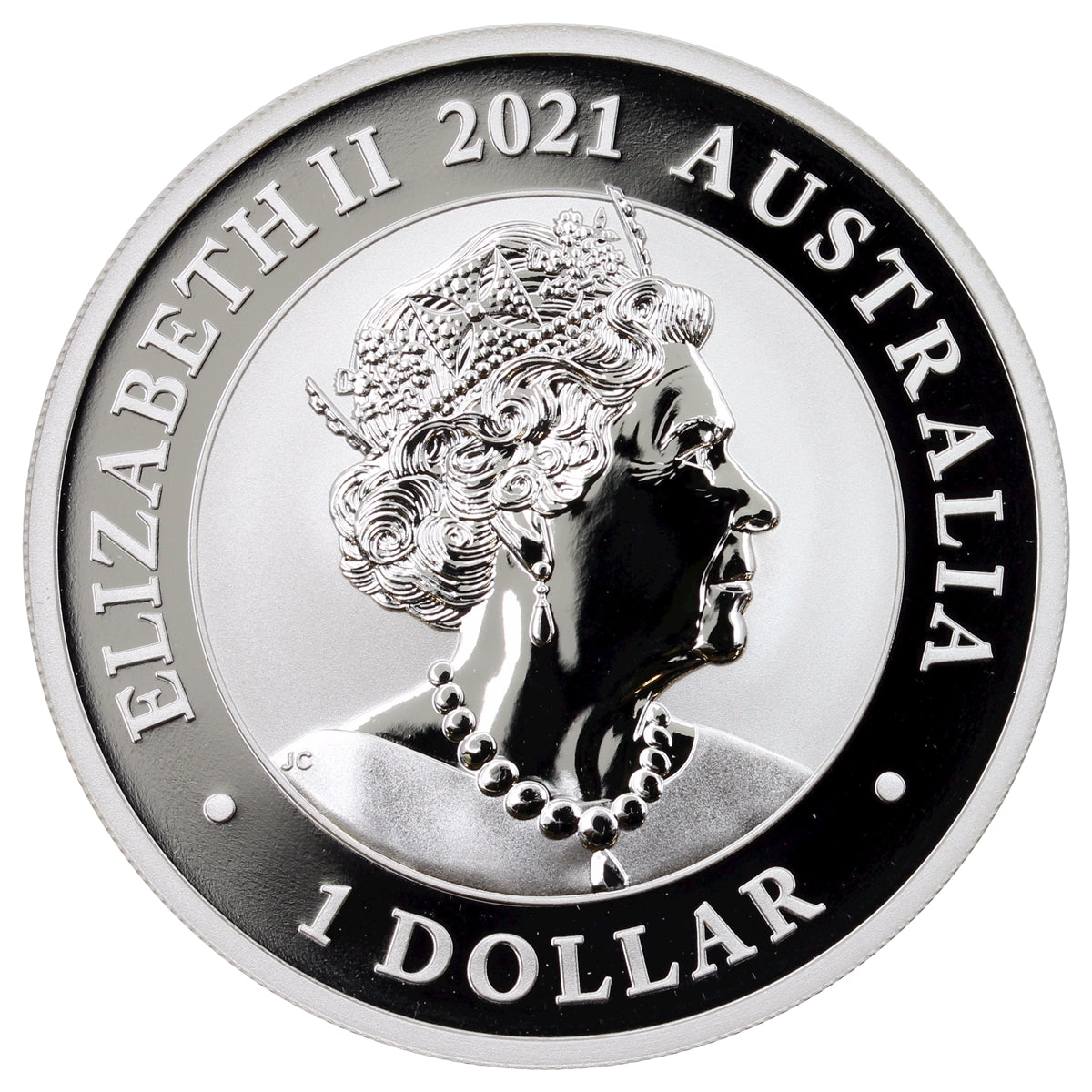 2021 Australia $1 Swan 1oz Silver Coin (No Tax) May have hairline Scr/Missing Cap.