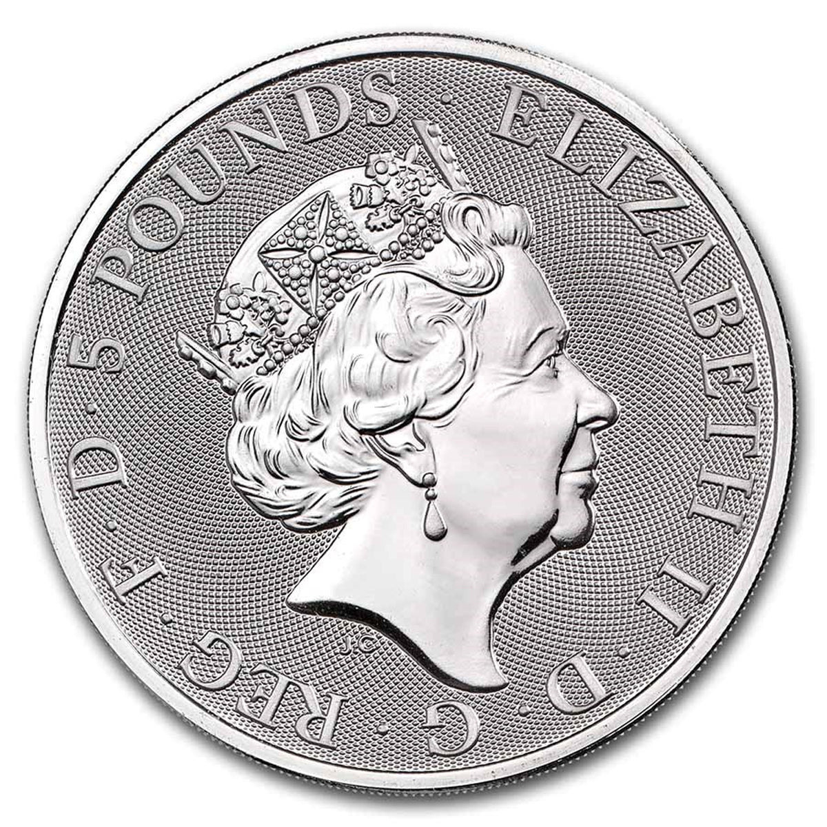 2021 GB 5-Pound Queen's Beasts Completer 2oz Silver (No Tax) Flaws