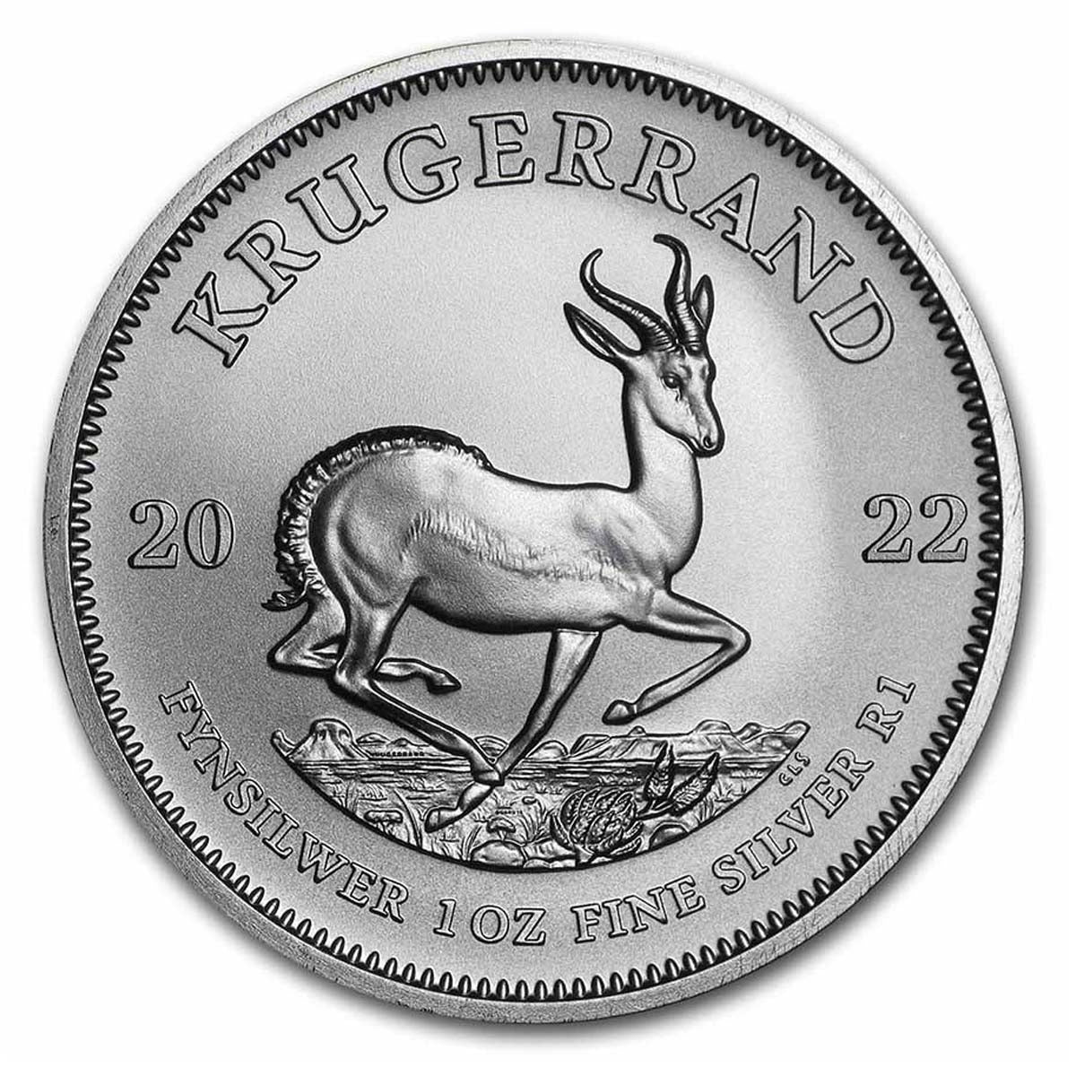 2022 South Africa 1 Rand Krugerrand 1oz. .999 Silver (No Tax)