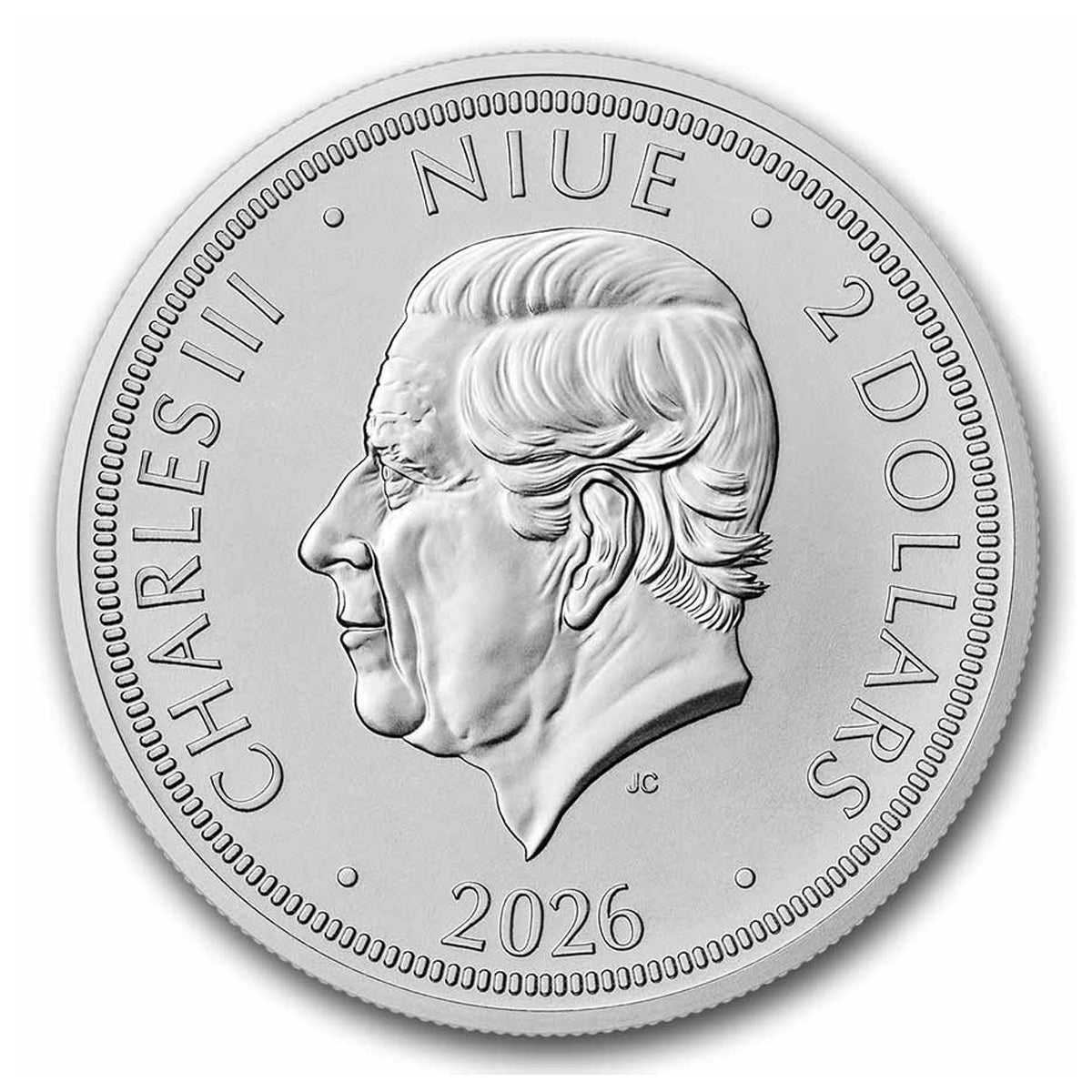 2026 Niue $2 Czech Lion 1oz .999 Silver Coin (No Tax)