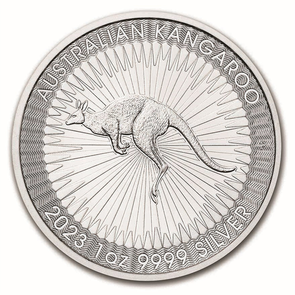 2023 Australia $1 Kangaroo 1oz. .9999 Silver (No Tax) Light Toning/Scr Capsule