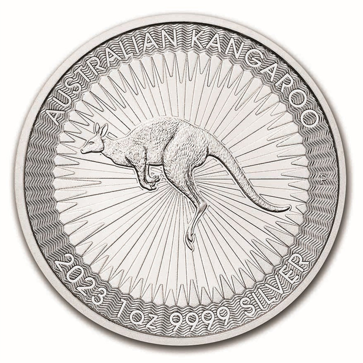 2023 Australia $1 Kangaroo 1oz. .9999 Silver (No Tax) Light Toning/Scr Capsule