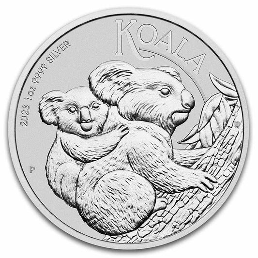 2023 Australia $1 Koala 1oz. .9999 Fine Silver Coin (No Tax) Capsule may have Scr