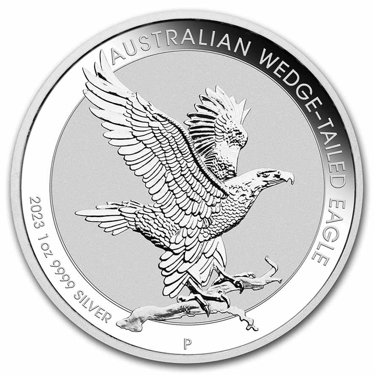 2023 Australia $1 Wedge-Tailed Eagle 1oz Silver (No Tax) Hairline Scr/Light Toning
