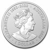 2023 Australia $1 Australian Zoo: White Rhinoceros 1oz Silver (No Tax) Cap. Scratched
