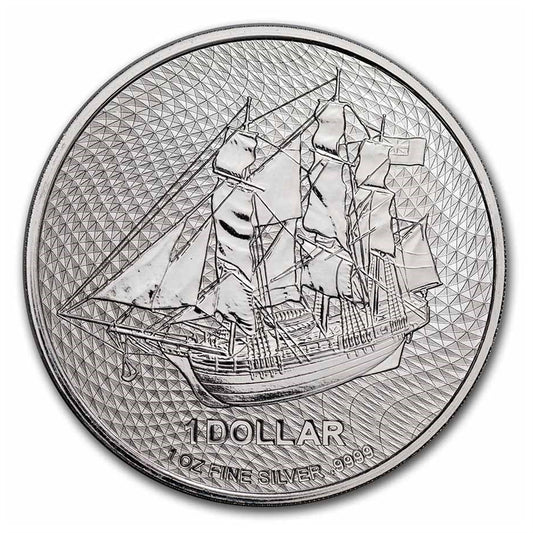 2023 Cook Islands $1 Bounty 1oz Silver Coin (No Tax) Light Toning/Hairline Scratches