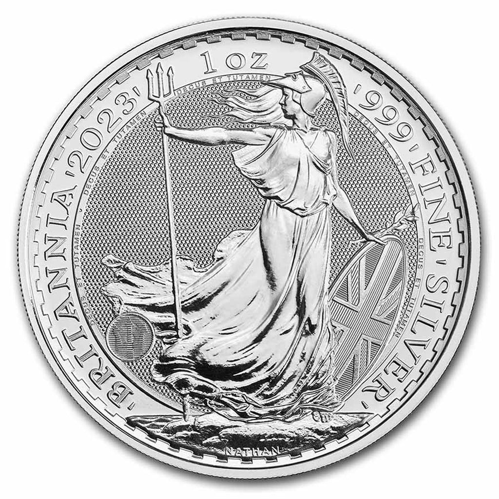 2023 GB Britannia 1oz .999 Silver (No Tax) Queen Elizabeth II Effigy - Lightly Toned