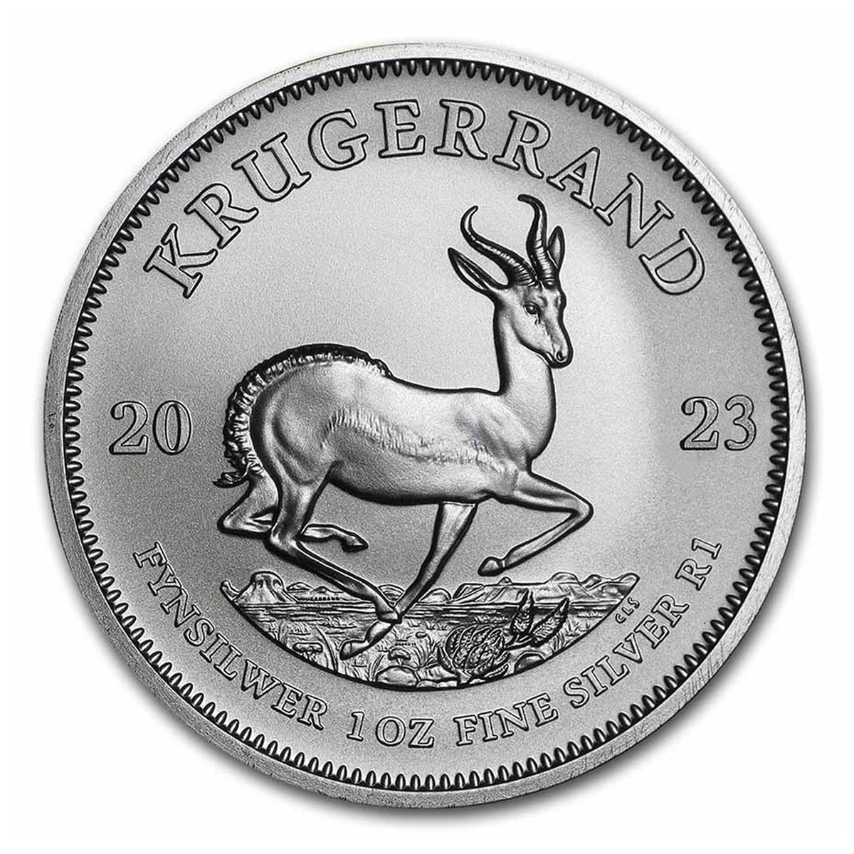 2023 South Africa 1 Rand Krugerrand 1oz. .999 Silver (No Tax) Tone Spot